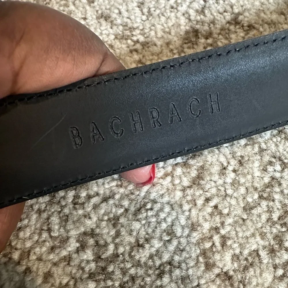 Bachrach Black Leather Men’s Belt 36
